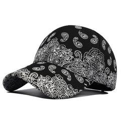 Men's Cashew Flower Printed Baseball Cap Street Hip Hop Cap Sun Visor