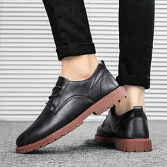 Men's Preppy Style Derby Shoes Lace up Front Business Formal