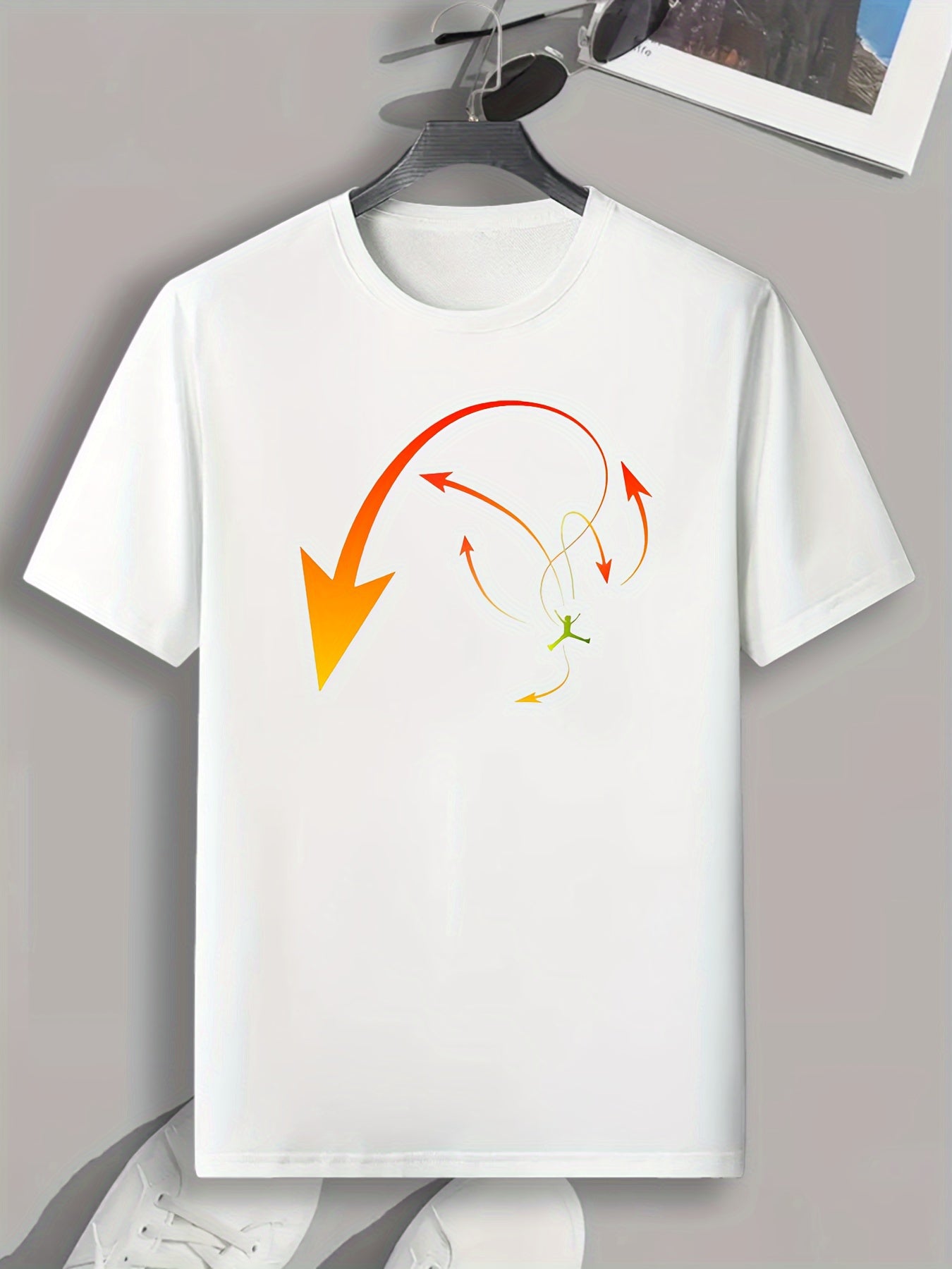 Arrows Print Men's Graphic T-shirt for Summer