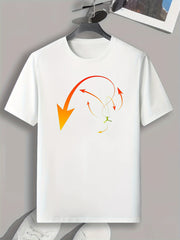 Arrows Print Men's Graphic T-shirt for Summer