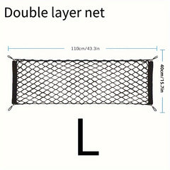 Car Trunk Storage Mesh Bag with Hooks Car Interior Accessories