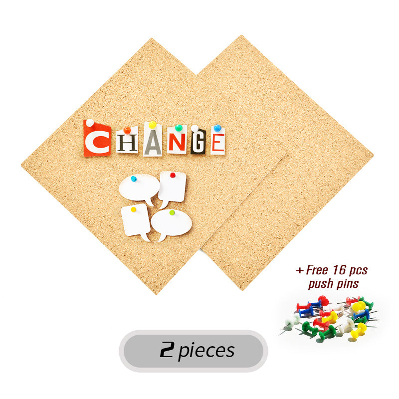 29.97 cm Square Frameless Cork Board, Self-adhesive Decorative Board