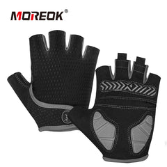 Moreok Gel Biker Gloves Comfortable Durable Cycling Gloves Gray