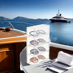 1pc Sunglasses Organizer Rack Durable Plastic Storage