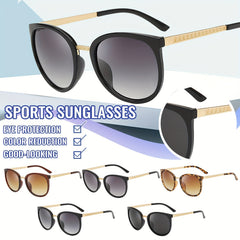 Round Metal Sunglasses For Women Men Large Outdoor Sports Glasses UV400