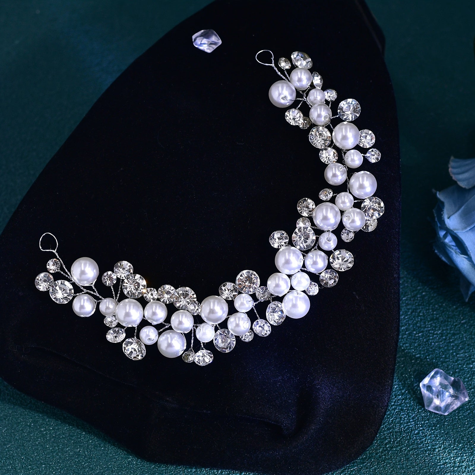 Pearl & Rhinestone Bridal Headband for Weddings