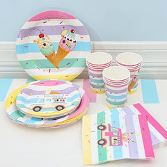 Summer Ice Cream Theme Party Disposable Tableware Paper Cup