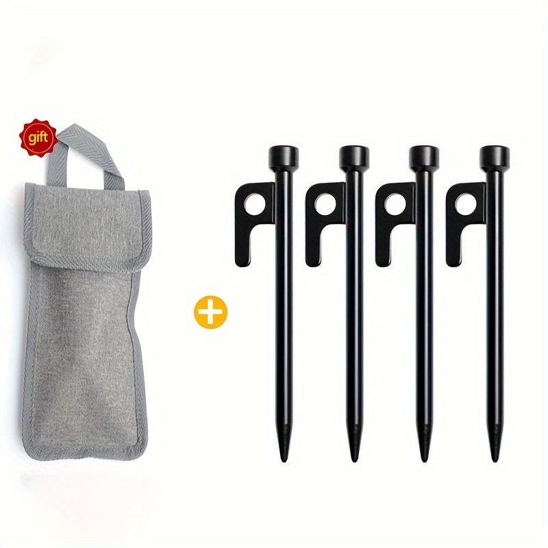 4pcs Outdoor Tent Pegs Canopy Fixed Pegs Reinforced Windproof Nails