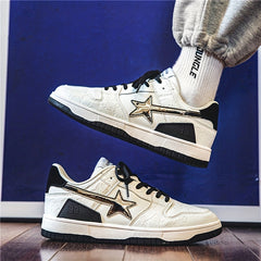 Men's Block Star Low Top Lace up Skate Shoes