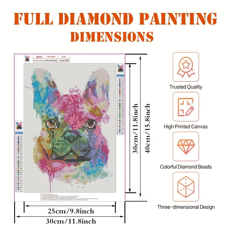 DIY Dog Animal 5D Diamond Painting Set 30cmx40cm