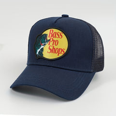 Fish Print Baseball Cap Mesh Trucker Hat