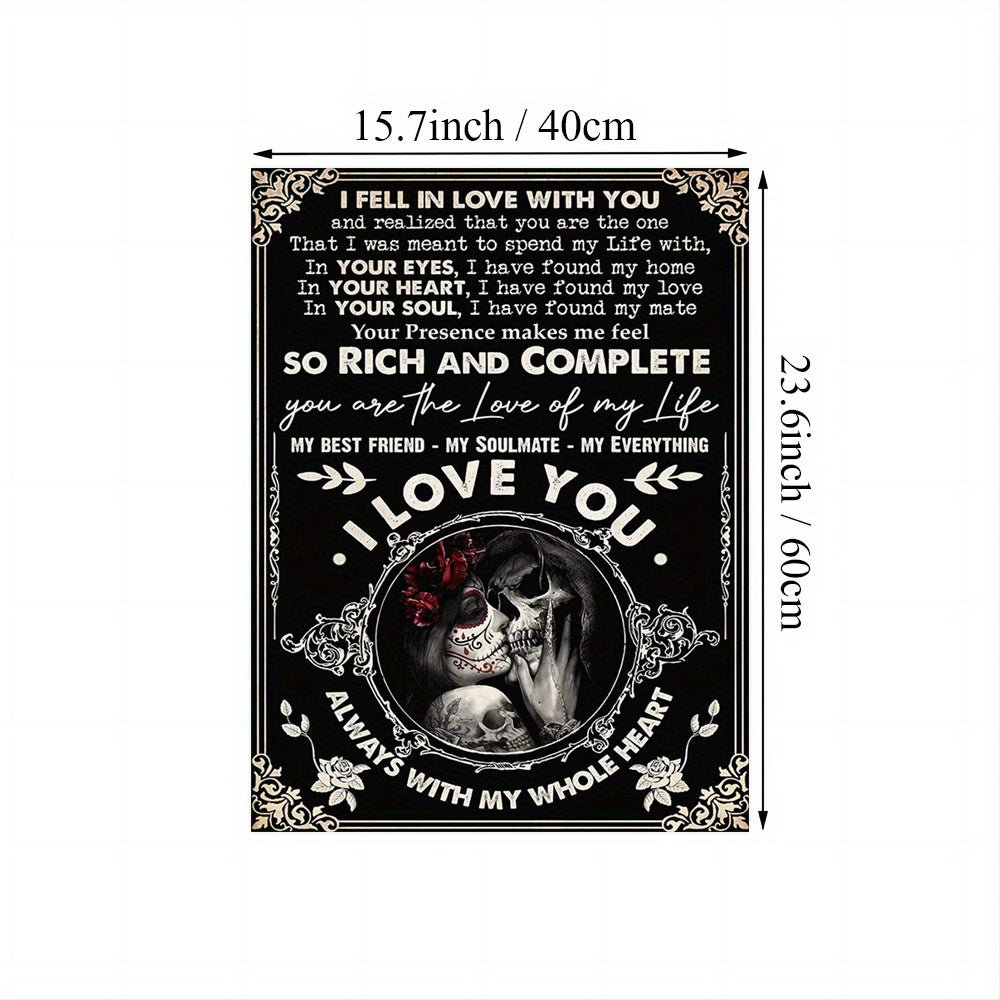 I Fell In Love With You Vintage Wall Art Couple Skeleton Canvas Prints