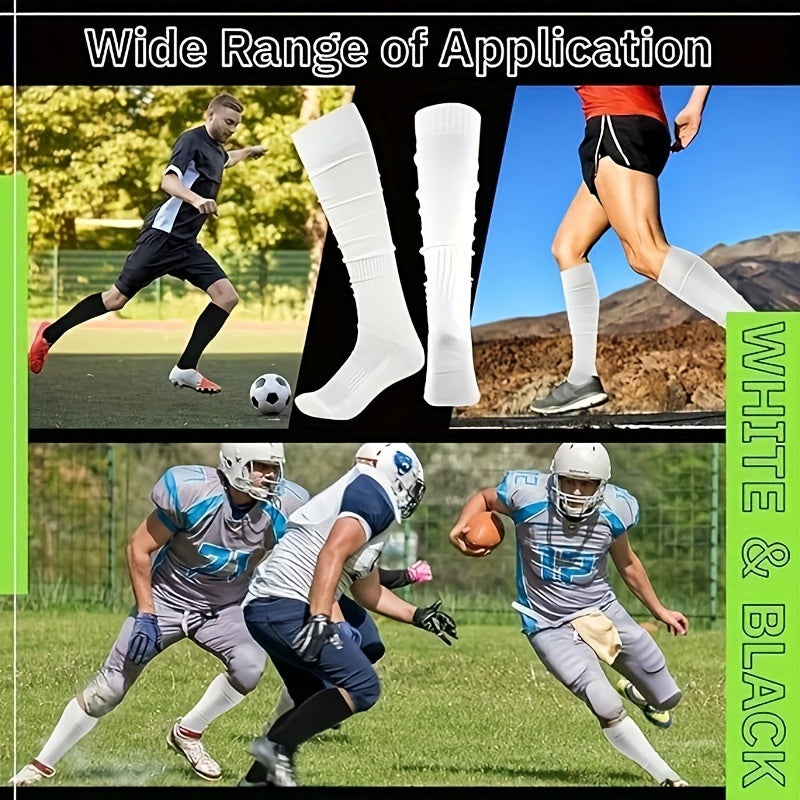 6 Pairs Scrunch Football Socks Extra Long Padded Sports Socks