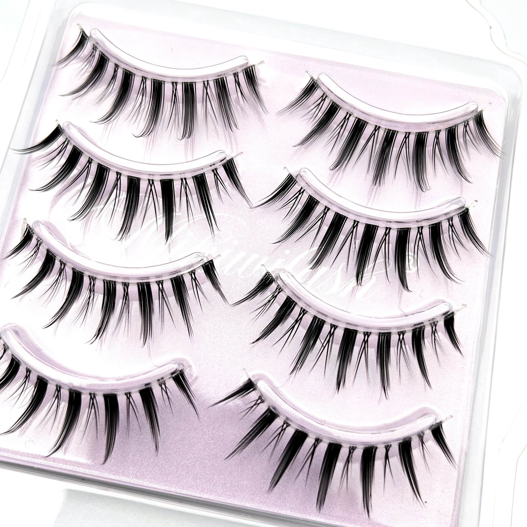 4 Pairs Manga Lashes Spiky Anime False Eyelashes Natural Look