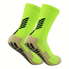 Non slip Silicone Bottom Football Socks Mid Calf Breathable Soccer Socks
