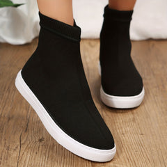 Women's Pull-On Sock Sneakers Breathable Slip-On Comfort Casual Shoes