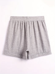 Star Print Drawstring Waist Shorts for Women