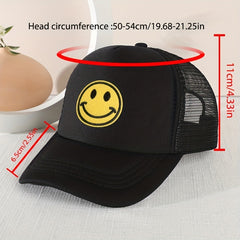Mesh Paste Happy Face Baseball Cap Sunshade Children's Trucker Hat