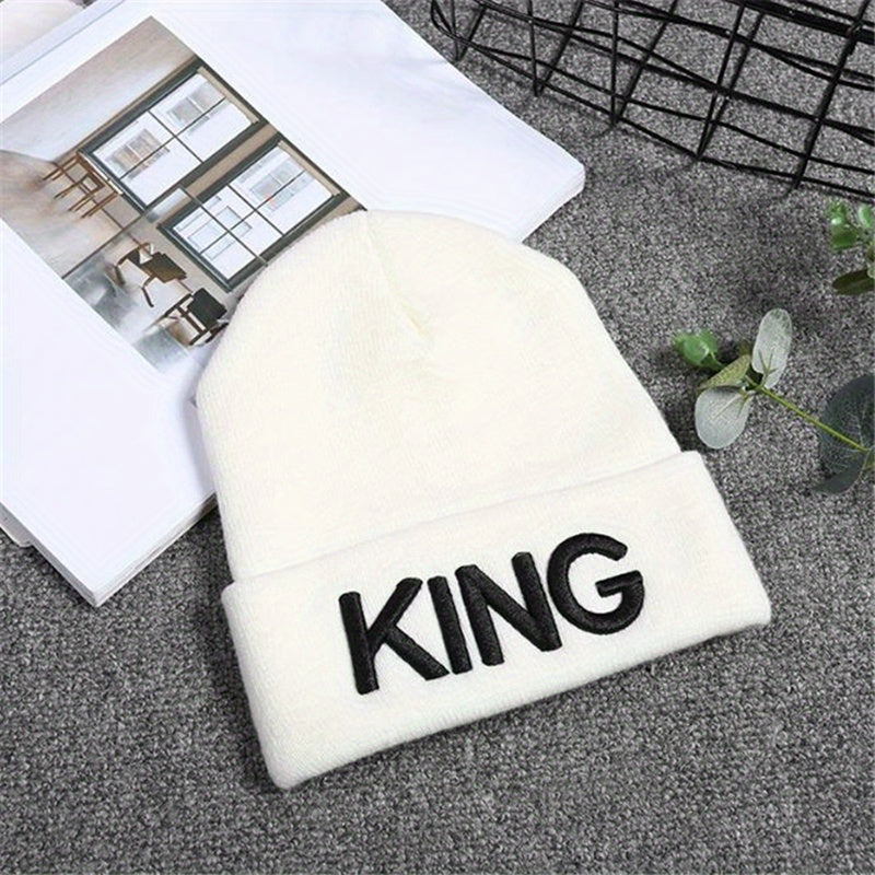 Cozy Letter Embroidered Knitted Hat