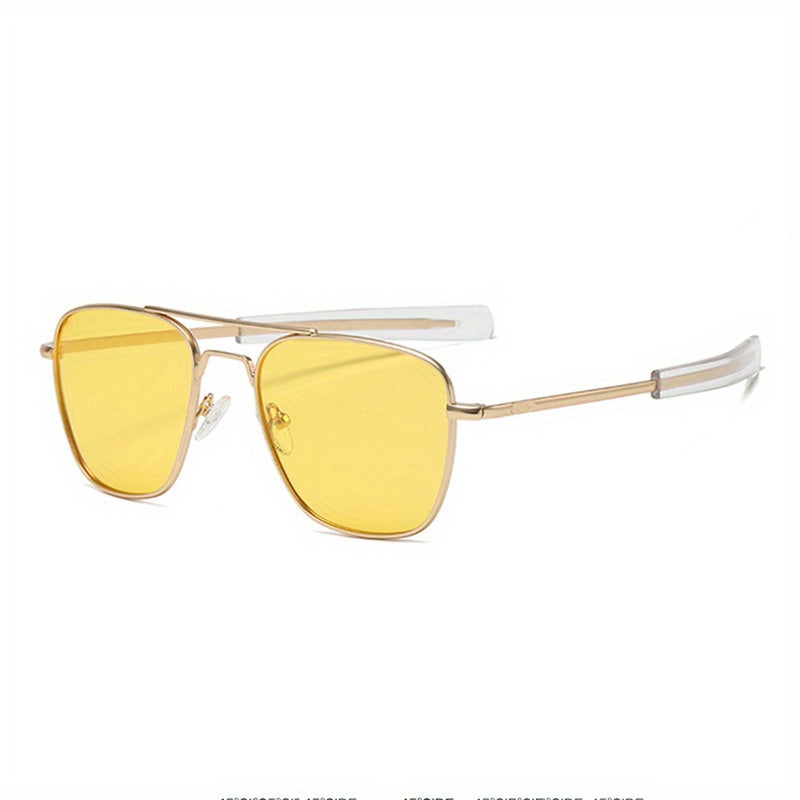 Men's Polarized Night Vision Driving Sunglasses Anti-glare Aviator Pilot