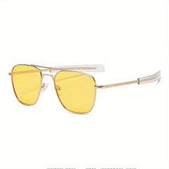 Men's Polarized Night Vision Driving Sunglasses Anti-glare Aviator Pilot