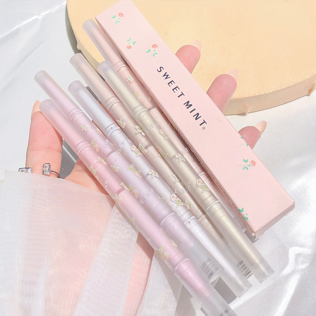 Dual Ended Eyeliner Pen Matte Pearly Highlight Glitter Stick