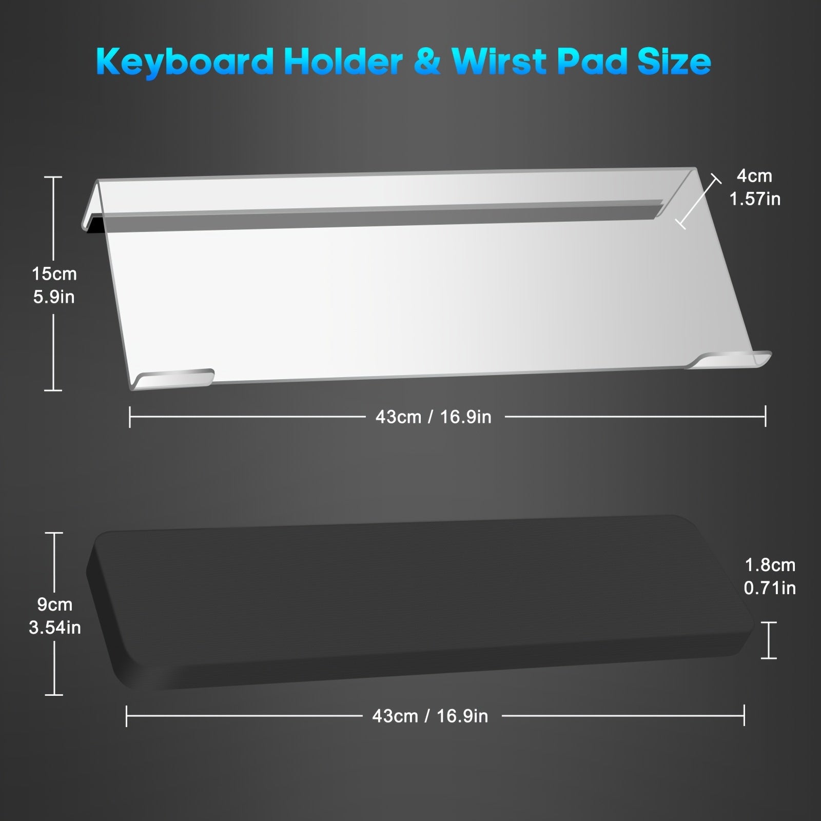 Ergonomic Keyboard Stand with Wrist Rest for Desk