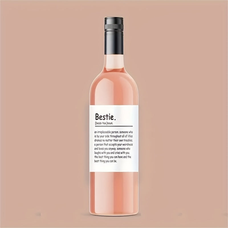 6pcs Funny Happy Birthday Bottle Labels Friends Wine Bottle Stickers