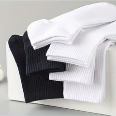 5 Pairs Men's Casual Sports Socks - Sweat Absorption, Odor Resistance