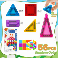 42pcs Magnetic Building Tiles Set Colorful ABS Blocks with Iron Box