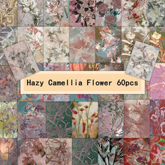 60pcs Hazy Retro Flower Graffiti Stickers For Guitar Skateboard