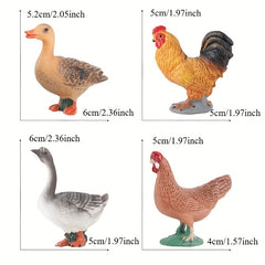 Realistic Chicken & Duck Farm Animal Models for Diorama