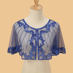 Thin Lace Shawl Striped Short Shawl Wraps Party Evening Dresses Decorative Shawl