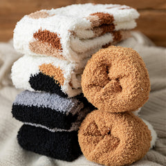 6 Pairs Women's Fuzzy Animal Slipper Socks Cozy Soft Fluffy Warm Socks