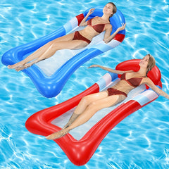 1pc 145 Inflatable Lounge Chair Water Floating Bed for Pool & Beach