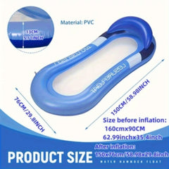 Inflatable Floating Hammock with Sunshade for Adult Pool Relaxation