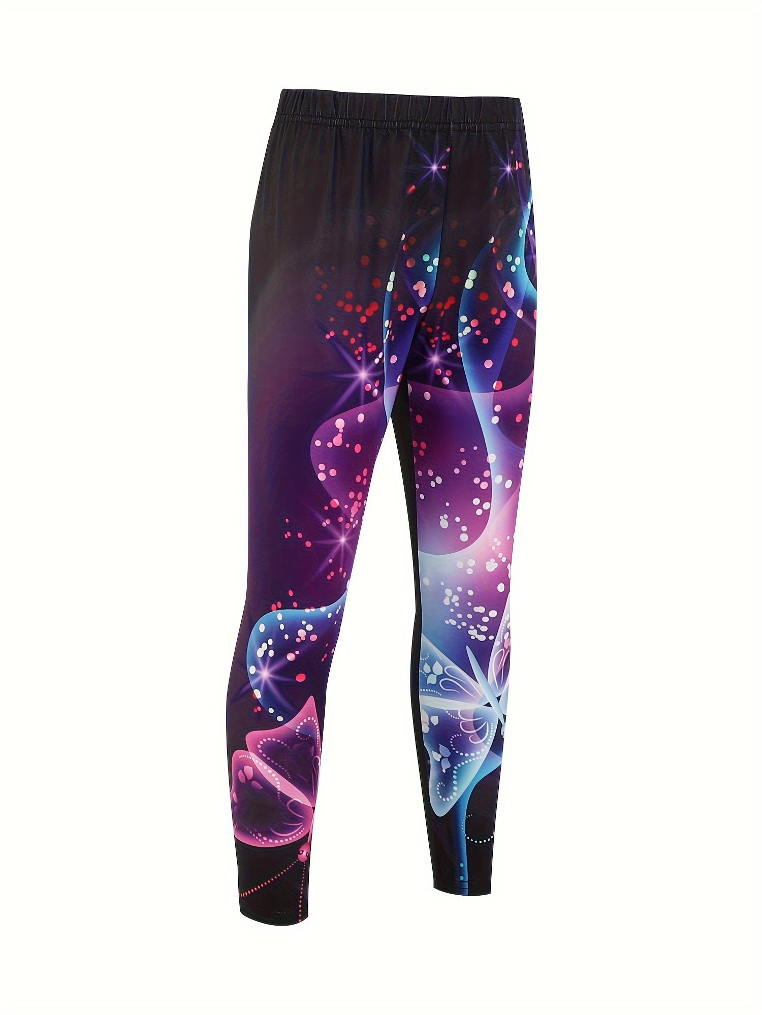 Girls Butterfly Print Yoga Pants Comfy Leggings Spring Fall Sports