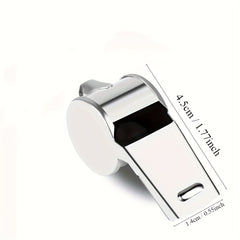 4pcs Metal Emergency Whistle With Lanyard Lightweight Durable Referee Whistle