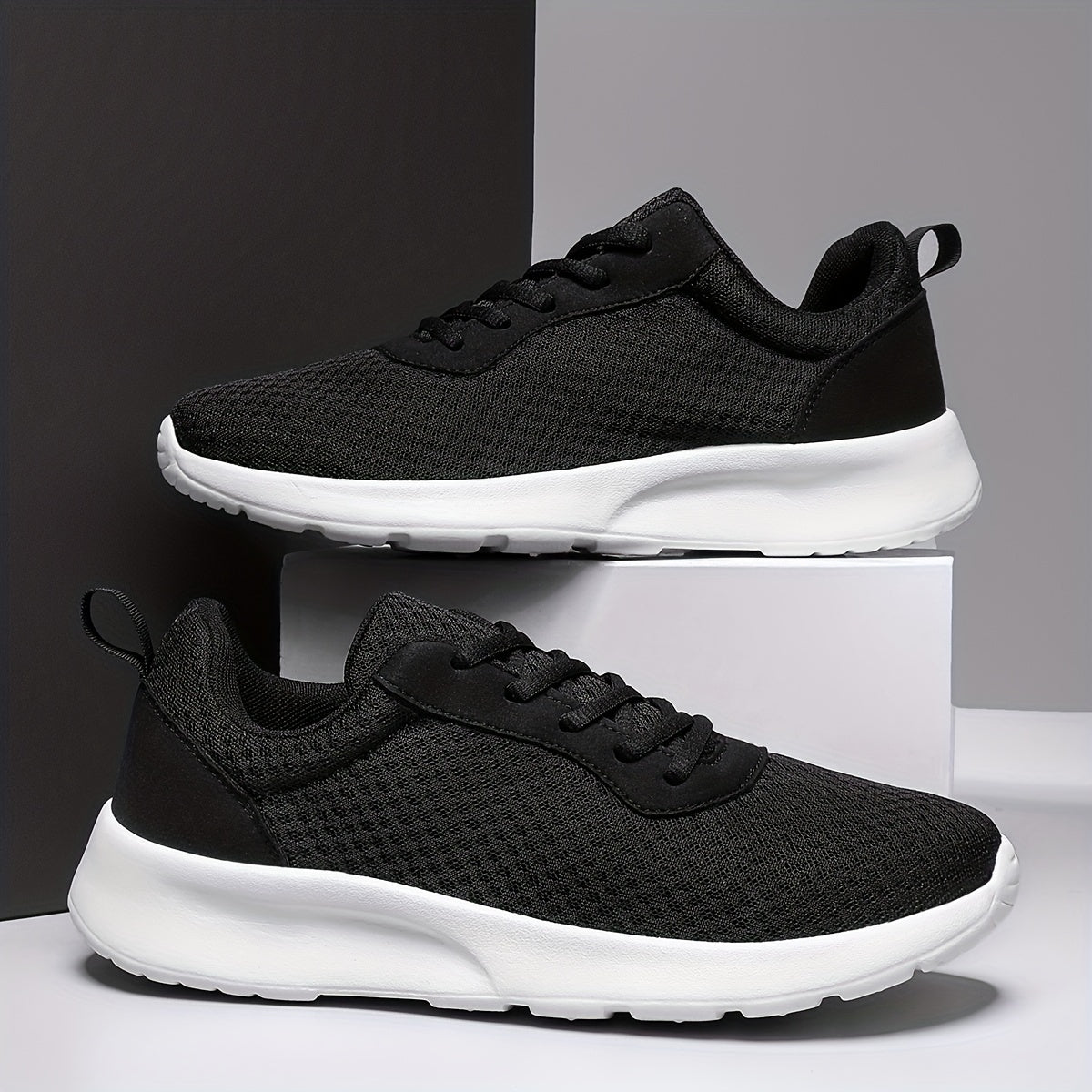 Soft Thick Bottom Mesh Breathable Flying Woven Shoes