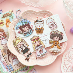 Adorable Girl Dress up Stickers for Crafts & Decoration