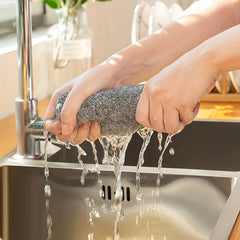 10pcs Bamboo Charcoal Cleaning Cloth Dishwashing Towel