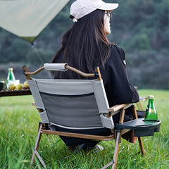 Portable Chair Armrest Cup Holder Snack Tray Beer Bottle Holder