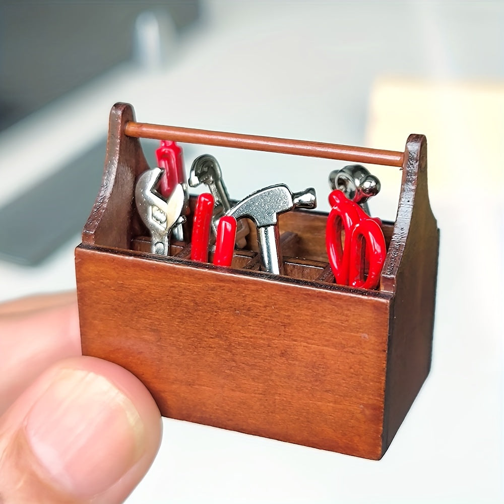 8 Pcs Mini Toolbox Metal Alloy Tool Set Repair 1 12 Toy Set House