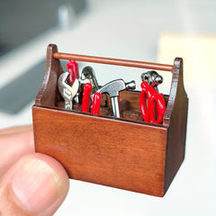 8 Pcs Mini Toolbox Metal Alloy Tool Set Repair 1 12 Toy Set House