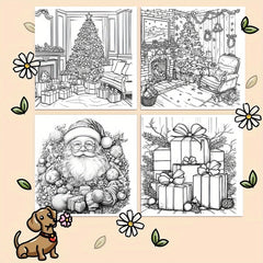 Christmas Coloring Book for Adults Festive Santa Reindeer & Holiday Scenes