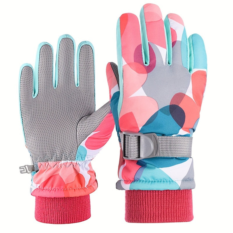 Children's Winter Skiing Gloves - Windproof and Waterproof