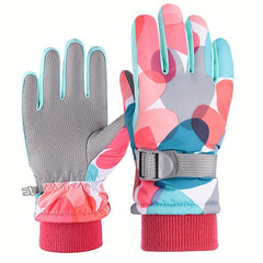 Children's Winter Skiing Gloves - Windproof and Waterproof