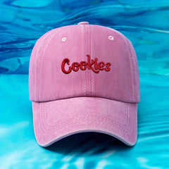 Letter Embroidery Baseball Cap Washed Distressed Unisex Sun Hat