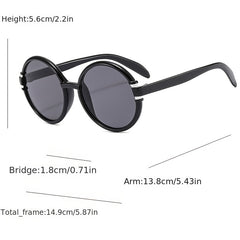 Round Oversize Sunglasses Vintage UV400 Sunscreen Women Unisex