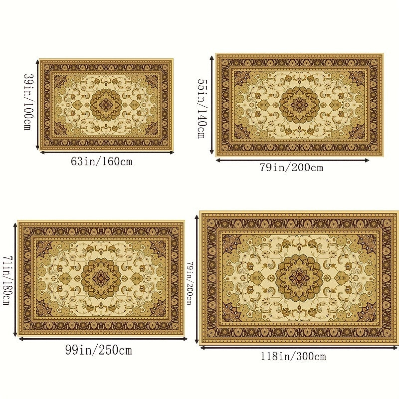 Boho Anti Fatigue Kitchen Rug Vintage Non Slip Soft Faux Sheepskin Mat